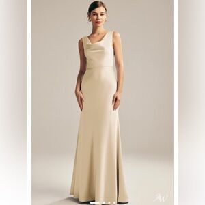 Maura Champagne by AW Bridal Bridesmaid Dress